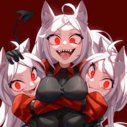 This is a pixiv picture whose title is Cerberus the Triple Demon.