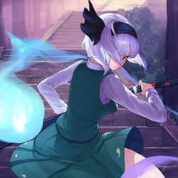 This is a pixiv picture whose title is 抜刀術.