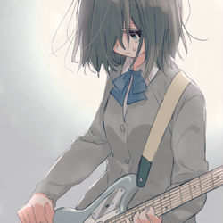 This is a pixiv picture whose title is ギター少女.