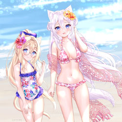 This is a pixiv picture whose title is ビーチ.