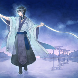 This is a pixiv picture whose title is 燈火.