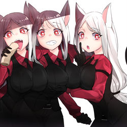 This is a pixiv picture whose title is helltaker.