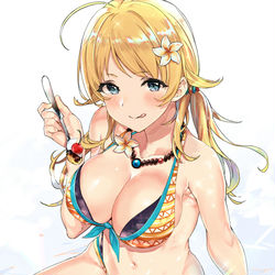 This is a pixiv picture whose title is 水着めぐる.