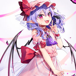 This is a pixiv picture whose title is ネオンピンクスピネル×透明×レミリア.