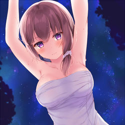 This is a pixiv picture whose title is バスタオルお母さん.