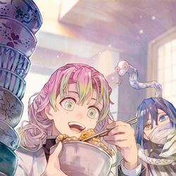 This is a pixiv picture whose title is 恋柱・甘露寺蜜璃.