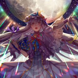 This is a pixiv picture whose title is 月符「サイレントセレナ」.