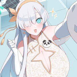 This is a pixiv picture whose title is 自撮りチャイナのアナスタシア.