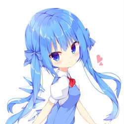 This is a pixiv picture whose title is ツインテールチルノちゃん.