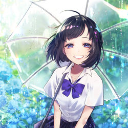 This is a pixiv picture whose title is 梅雨の始まり.