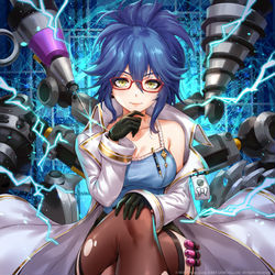 This is a pixiv picture whose title is 『OVERHIT』シオネ.