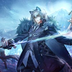 This is a pixiv picture whose title is 雪境抗戦.