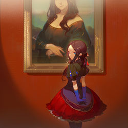 This is a pixiv picture whose title is Leonardo da Vinci.