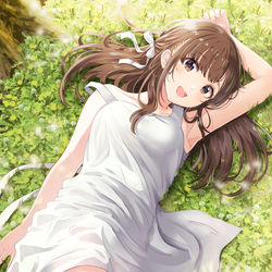 This is a pixiv picture whose title is 「甘恵と一緒にお昼寝いかがですか？」.