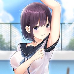 This is a pixiv picture whose title is 「・・・奥まで濡れちゃったね！」.