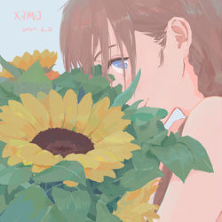 This is a pixiv picture whose title is 葵.