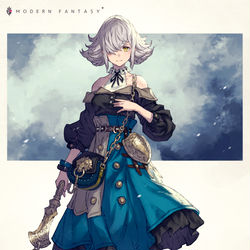 This is a pixiv picture whose title is モーニングスターと少女.