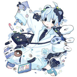 This is a pixiv picture whose title is ぎゅうにゅうと どーなつと それから.