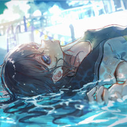 This is a pixiv picture whose title is 水面.