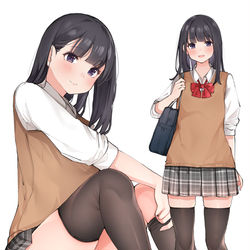 This is a pixiv picture whose title is 制服女の子.