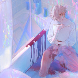This is a pixiv picture whose title is Faded Accentを聴いて.