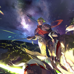 This is a pixiv picture whose title is 流星のごとく.