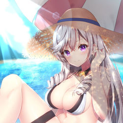 This is a pixiv picture whose title is 水着アルジェリー アズールレーン.