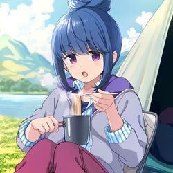 This is a pixiv picture whose title is 外ゴハンしまリン.