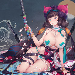 This is a pixiv picture whose title is 葛饰北斋.