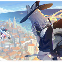 This is a pixiv picture whose title is 海风.