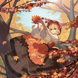 This is a pixiv picture whose title is 紅に染まる恋の花.