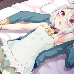 This is a pixiv picture whose title is コッコロママと一緒に背泳ぎの練習をしたい.