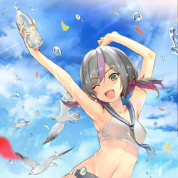 This is a pixiv picture whose title is もうすぐ夏〜.