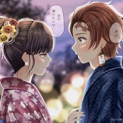 This is a pixiv picture whose title is お祭り🏮.