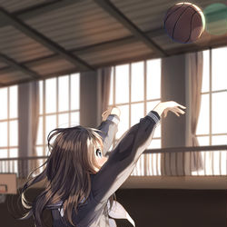 This is a pixiv picture whose title is このシュートが決まったら、私のお願い聞いてくれる？.