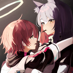 This is a pixiv picture whose title is Exusiai & Texas.