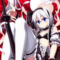 This is a pixiv picture whose title is メイド剣士！.