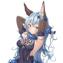 This is a pixiv picture whose title is フェリちゃんに腋を見せてもらった.