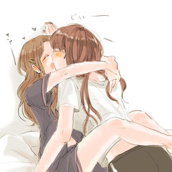 This is a pixiv picture whose title is 創作百合の落書きや漫画まとめ18.
