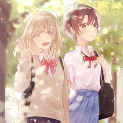 This is a pixiv picture whose title is 夏服移行期間.
