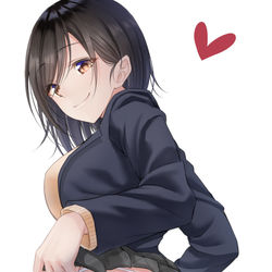 This is a pixiv picture whose title is お尻を見せてくれるJK.