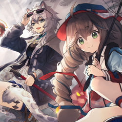 This is a pixiv picture whose title is ロドス秘境探検隊.