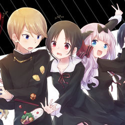 This is a pixiv picture whose title is かぐや様は告らせたい？～天才たちの恋愛頭脳戦～.