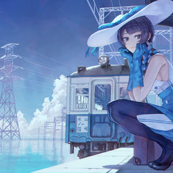 This is a pixiv picture whose title is 水ノ国線水ノ国駅.