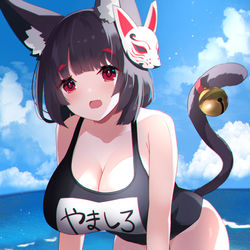 This is a pixiv picture whose title is 水着山城.