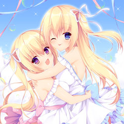 This is a pixiv picture whose title is 金髪姉妹.