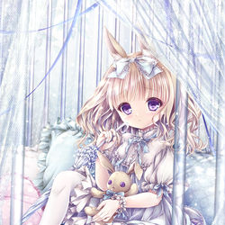 This is a pixiv picture whose title is 初夏のうさぎちゃん.