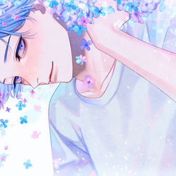 This is a pixiv picture whose title is 移り気の花.