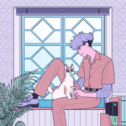 This is a pixiv picture whose title is 出窓のある部屋.
