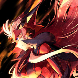 This is a pixiv picture whose title is 黒いガングニール.